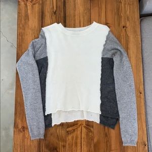 Grey and white thing sweater